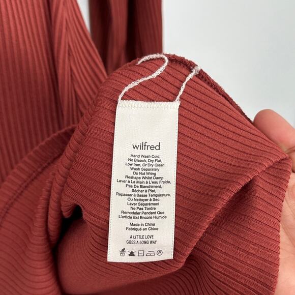 Aritzia Wilfred Jeanne Dress in Cider Gold size XS - Picture 6 of 7